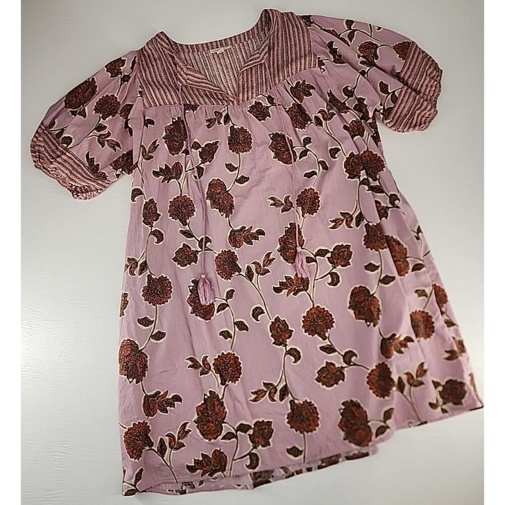 Knox Rose‎ XL | Boho Peasant Prairie Western Ditsy Floral Bubble Sleeve Dress - Picture 4 of 7